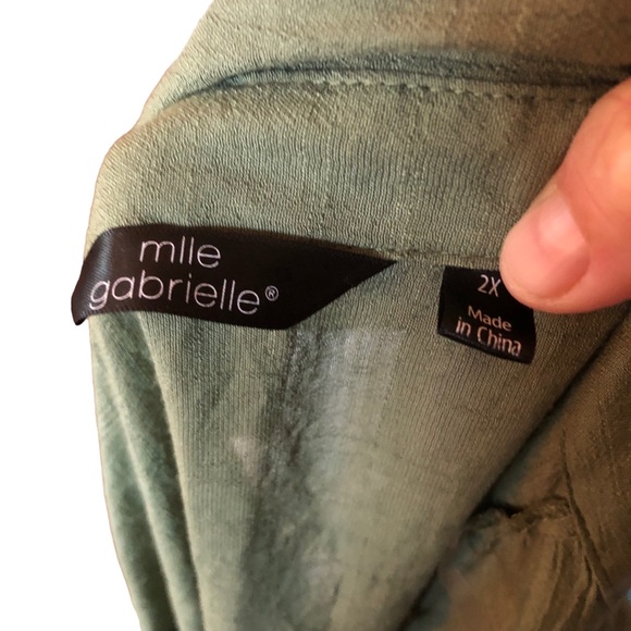 Mlle Gabrielle Olive Green Casual Dress size 2x - Picture 2 of 9